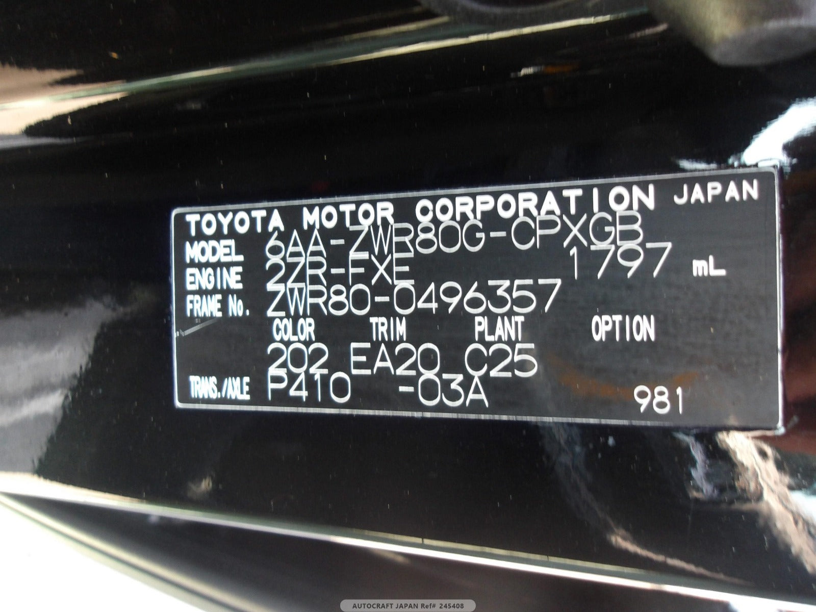 Toyota Esquire GI 2021 - Black